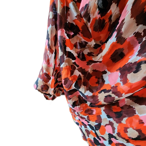 Donna Ricco Red & Pink Floral Sleeveless Dress Size 10 - Picture 6 of 7